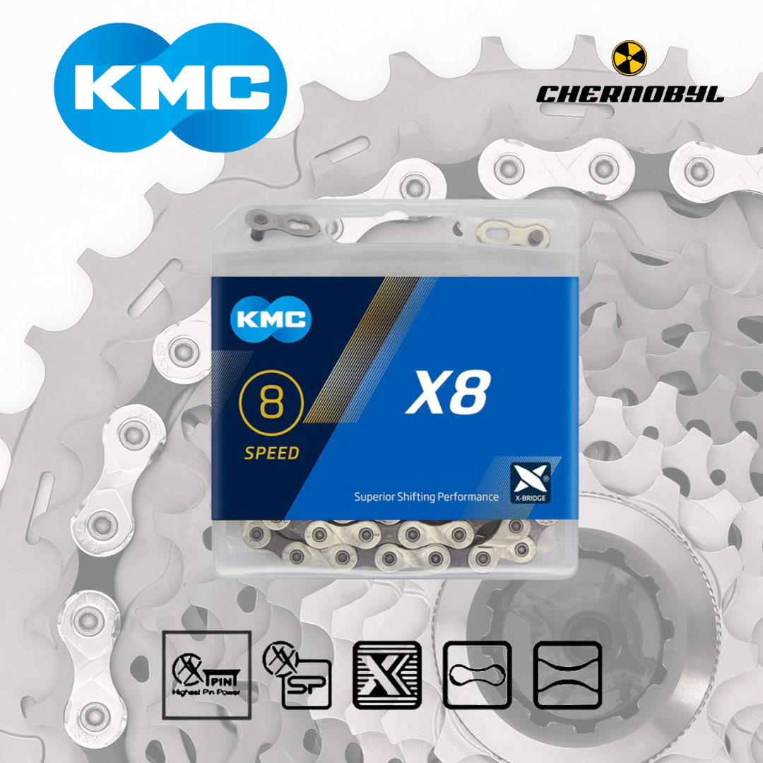 KMC X8 Silver/Gray - 6/7/8 Velocidades - Cadena