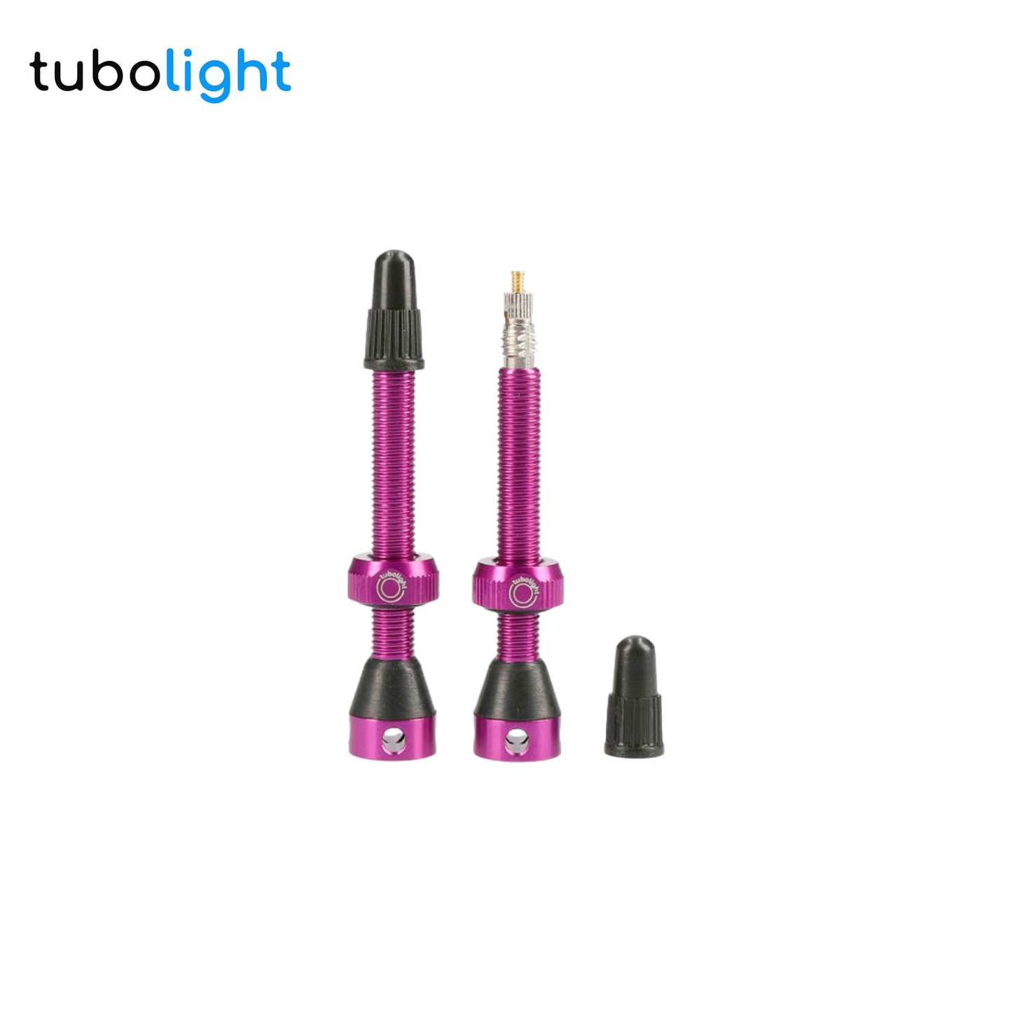 TUBOLIGHT Presta FV 50mm, Purple, Aluminio - Válvulas Tubeless