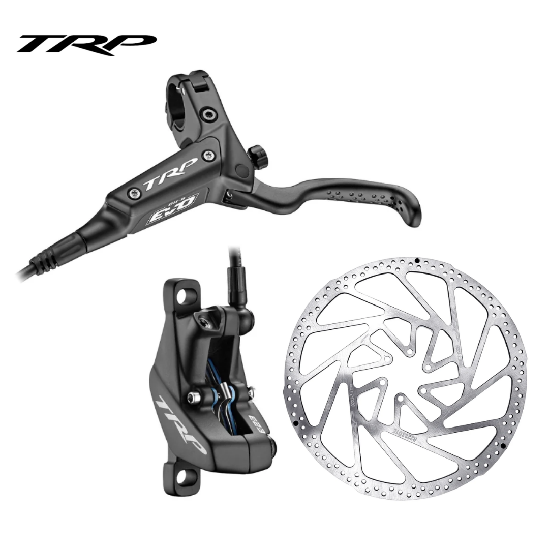 Medio Uso - TRP DH-R EVO, Black, Set Delantero/Trasero con Rotores TRP RS01E 223mm