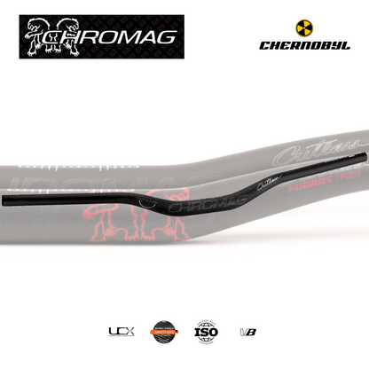 CHROMAG Fubars Cutlass 31.8 35mm Rise, Black/Grey - Manillar de Carbono