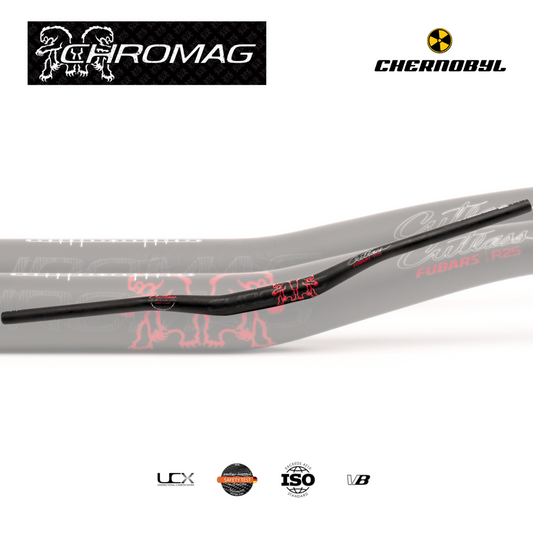 CHROMAG Fubars Cutlass 31.8 35mm Rise, Black/Red - Manillar