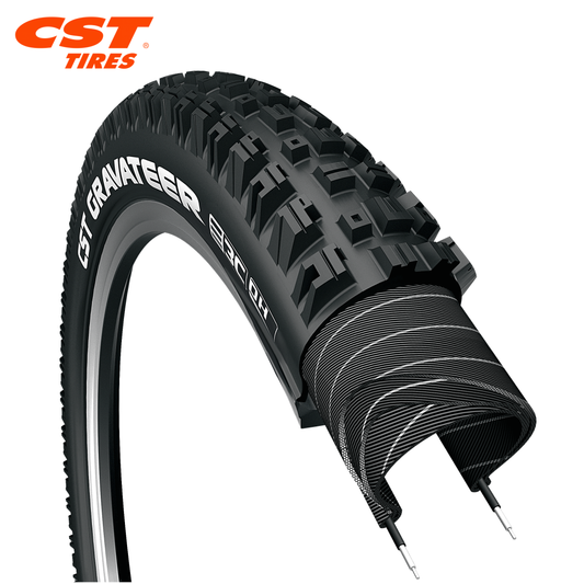CST Gravateer 27.5"x2.50 3C DH Casing - Black, Alambre