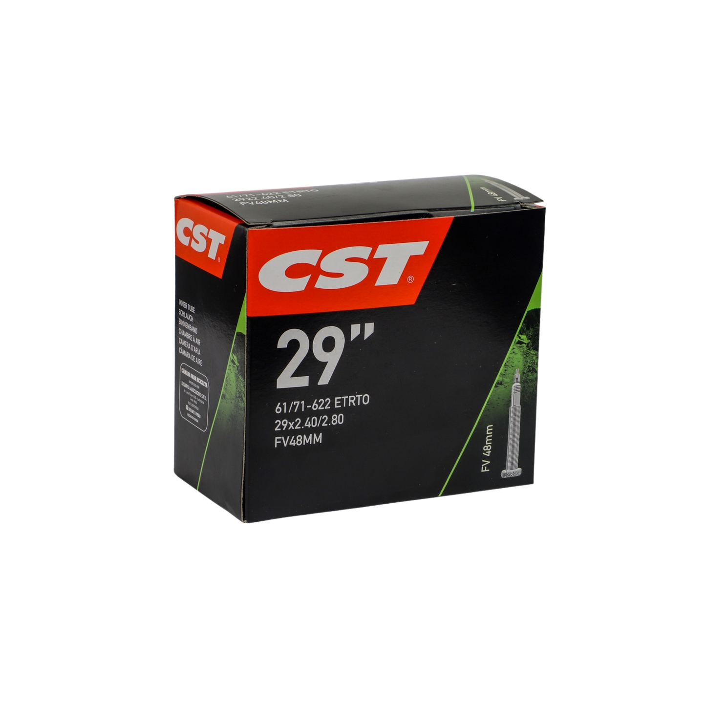 CST MTB 29" 2.25/2.80 Válvula Presta FV 48mm, Removible - Cámara de Aire