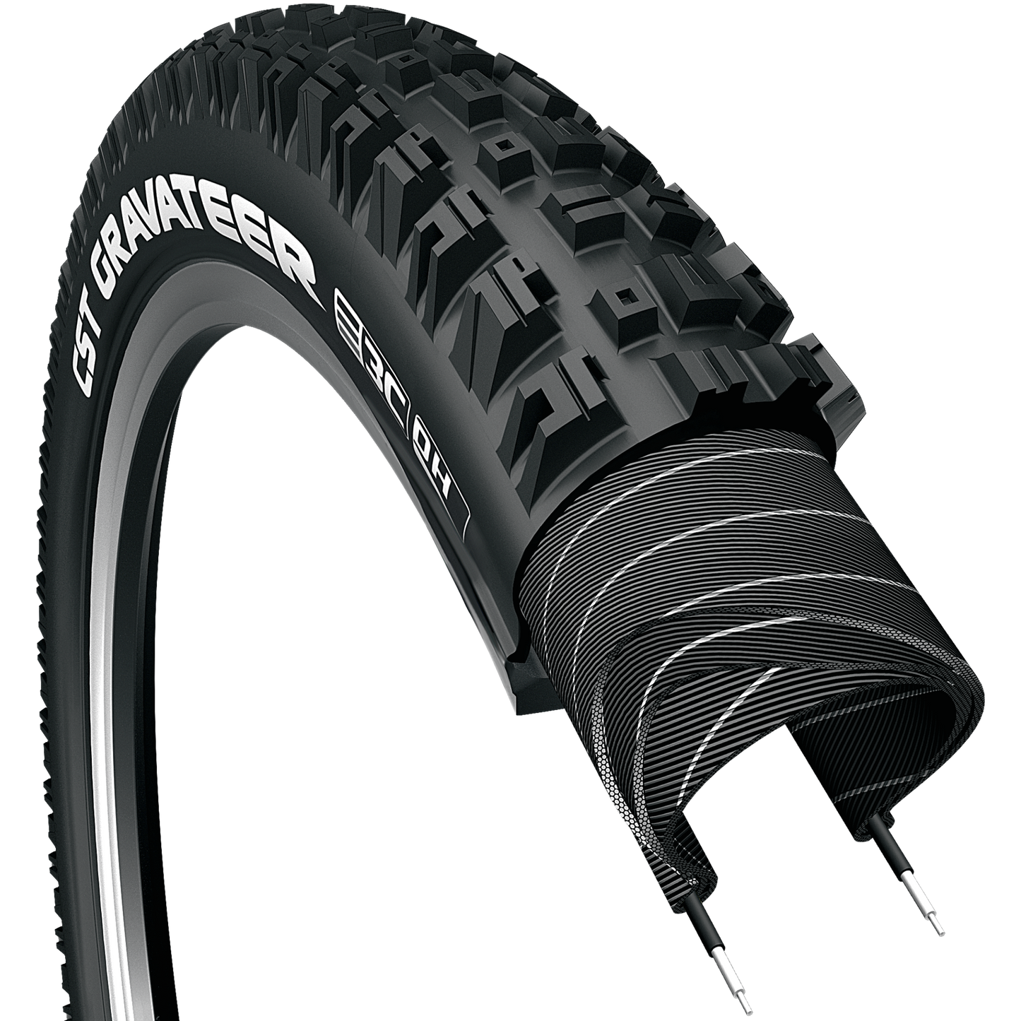 CST Gravateer 27.5"x2.50 3C DH Casing - Black, Alambre