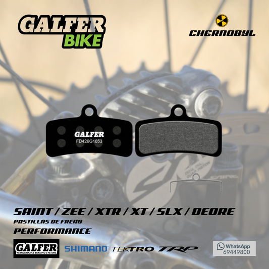 GALFER Performance para Saint/Zee/XTR/XT/SLX/Deore - 4 pistones (Shimano) - Pastillas de Freno