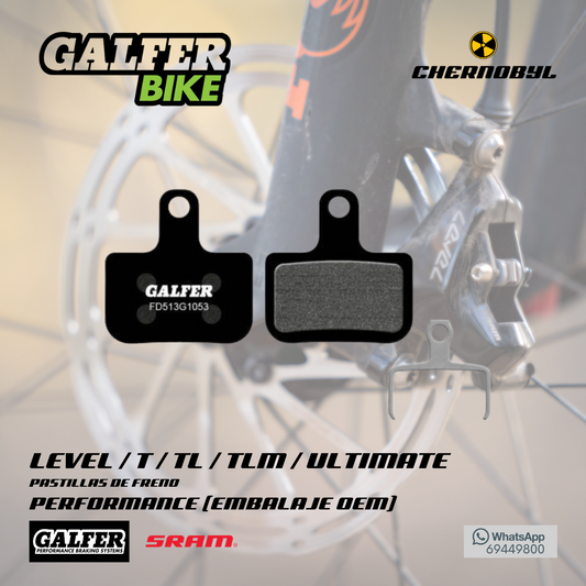 GALFER Performance para Level/T/TL/TLM/Ultimate (SRAM) - Pastillas de Freno - Embalaje de Taller