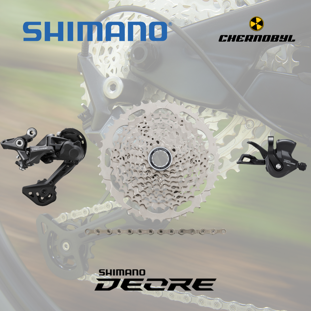 SHIMANO Grupo Deore M4100/5100, 1x10 Velocidades, 11-46T - Kit de Transmisión