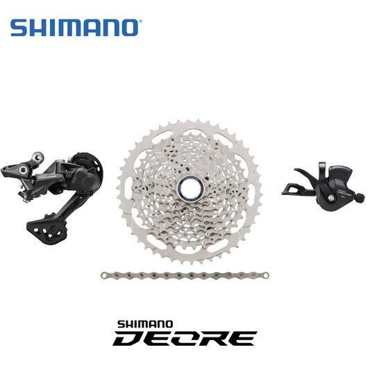 SHIMANO Grupo Deore M4100/5100, 1x10 Velocidades, 11-46T - Kit de Transmisión