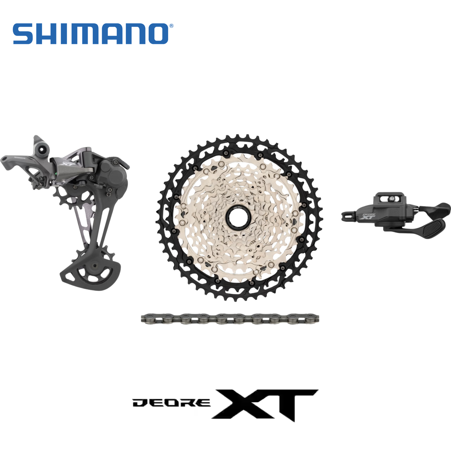 SHIMANO Grupo Deore XT M8100, 1x12 Velocidades, 10-51T - Kit de Transmisión