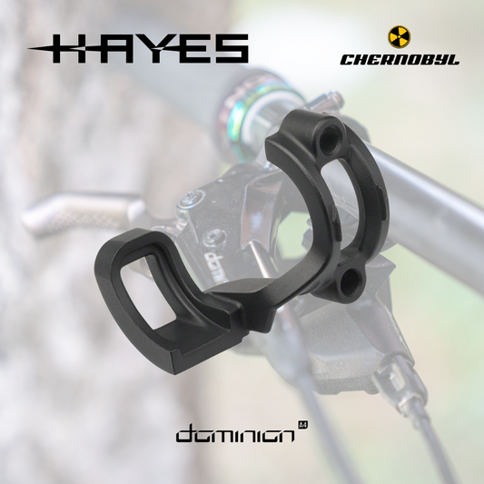 HAYES Dominion Peacemaker, Stealth Black / Shimano I-Spec II - Abrazadera de Palanca de Freno