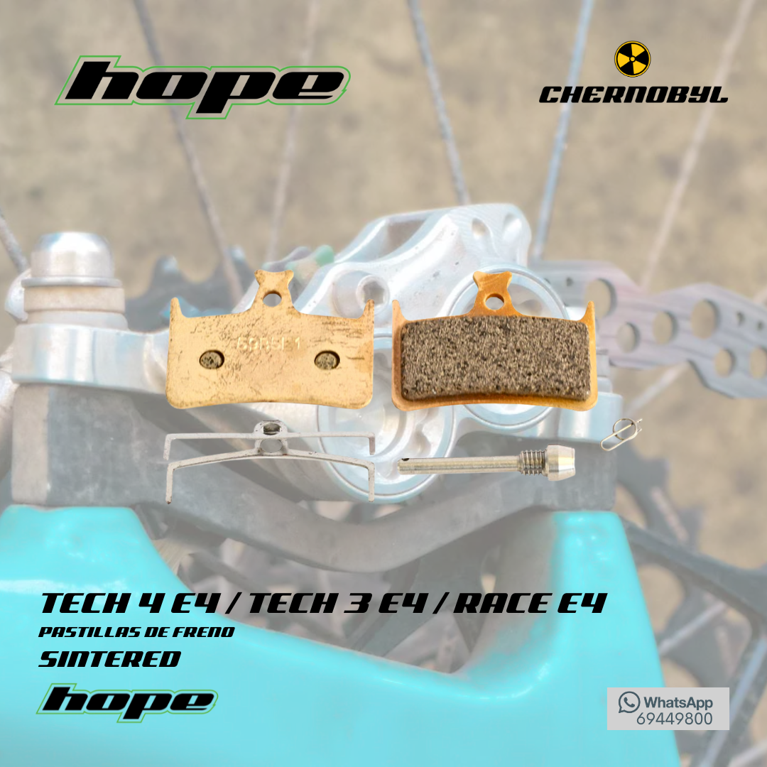 HOPE Sintered para Tech 4 E4/Tech 3 E4/Stealth Race E4/Mono M4/Tech M4 (Hope) RX4+/RX4 (Shimano) - Pastillas de Freno