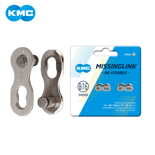 KMC CL573R Silver 6-7-8 Velocidades - Eslabón Rápido Reutilizable (MissingLink)