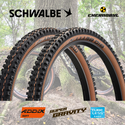 (Set de cubiertas) SCHWALBE Magic Mary / Big Betty EVO ADDIX Soft SuperGravity TLE Bronze Skin