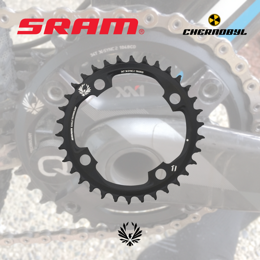 SRAM X-Sync 2, BCD 104, Black -  34T - Plato