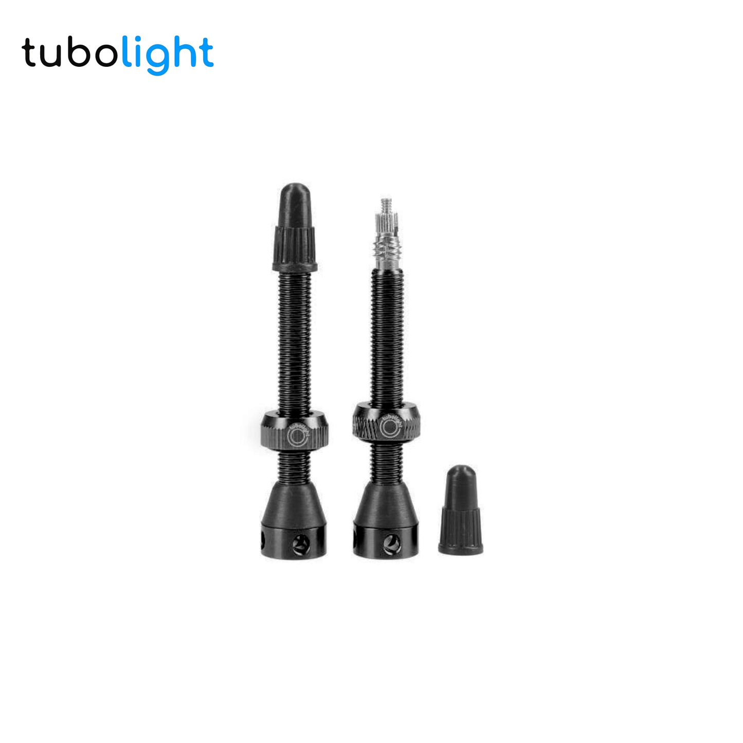 TUBOLIGHT Presta FV 50mm, Black, Aluminio - Válvulas Tubeless