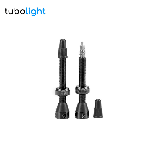 TUBOLIGHT Presta FV 50mm, Black, Aluminio - Válvulas Tubeless