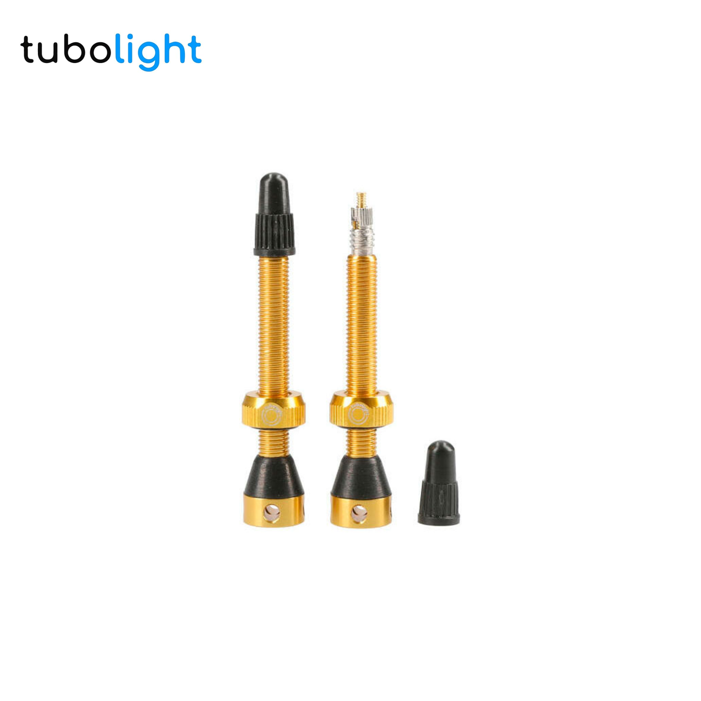 TUBOLIGHT Presta FV 50mm, Gold, Aluminio - Válvulas Tubeless