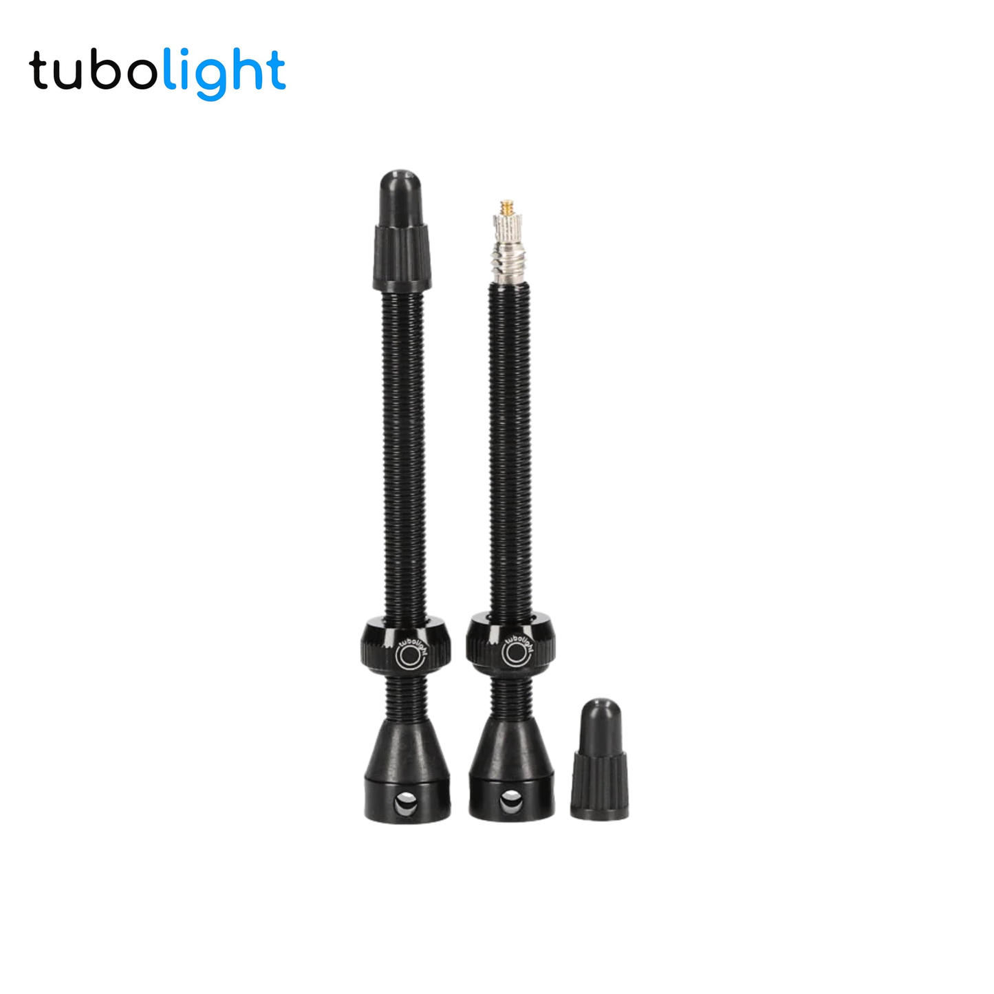 TUBOLIGHT Presta FV 70mm, Black, Aluminio - Válvulas Tubeless