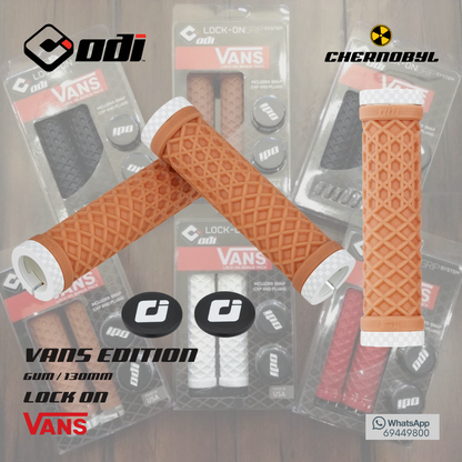 ODI Vans Edition Lock-On Grips Classic Gum White