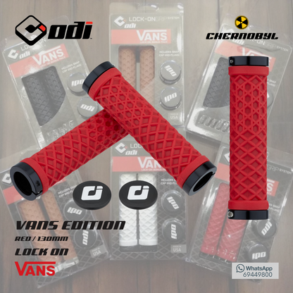 ODI Vans Edition Lock-On Grips Bright Red